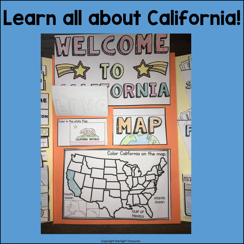 California Lapbook for Early Learners - A State Study
