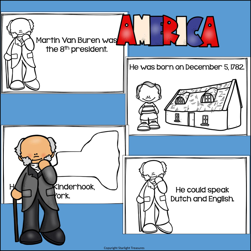 Martin Van Buren Mini Book for Early Readers: Presidents' Day