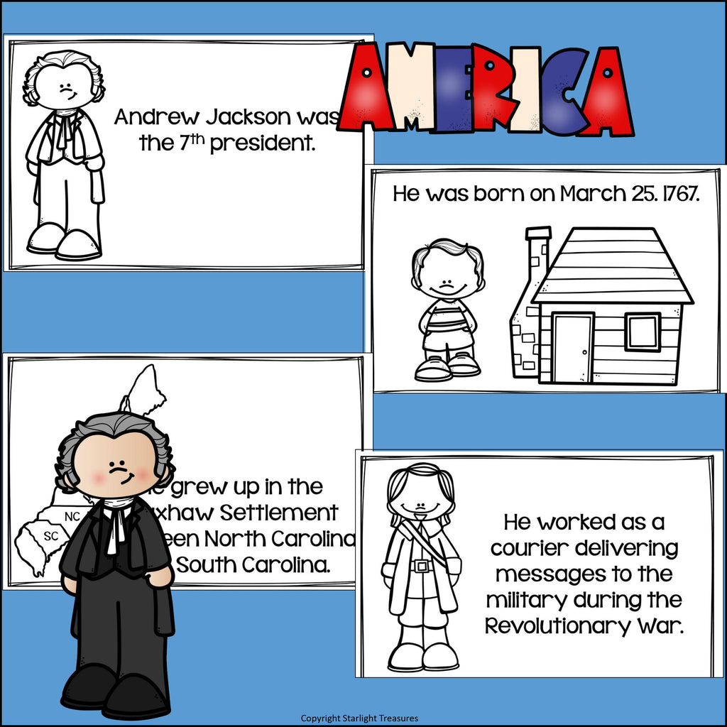 Andrew Jackson Mini Book for Early Readers: Presidents' Day