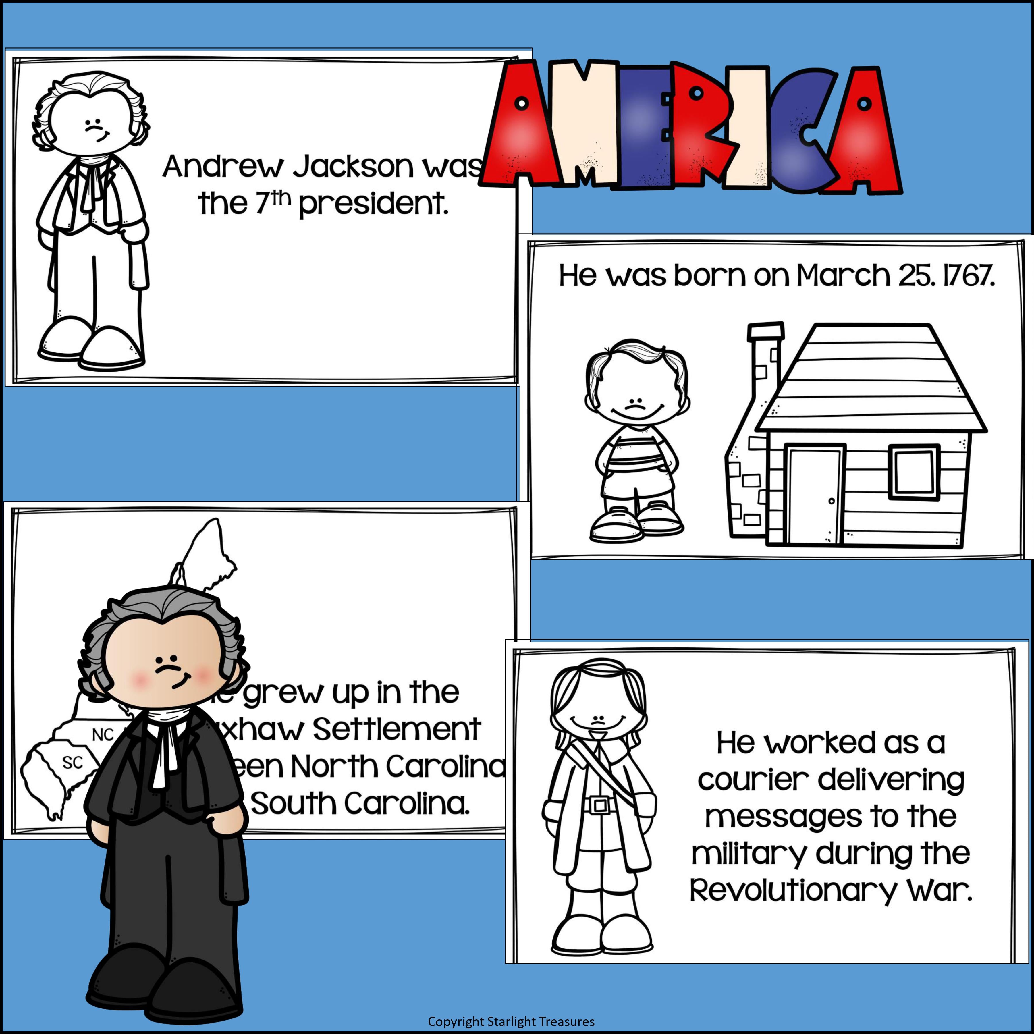 Andrew Jackson Mini Book for Early Readers: Presidents' Day