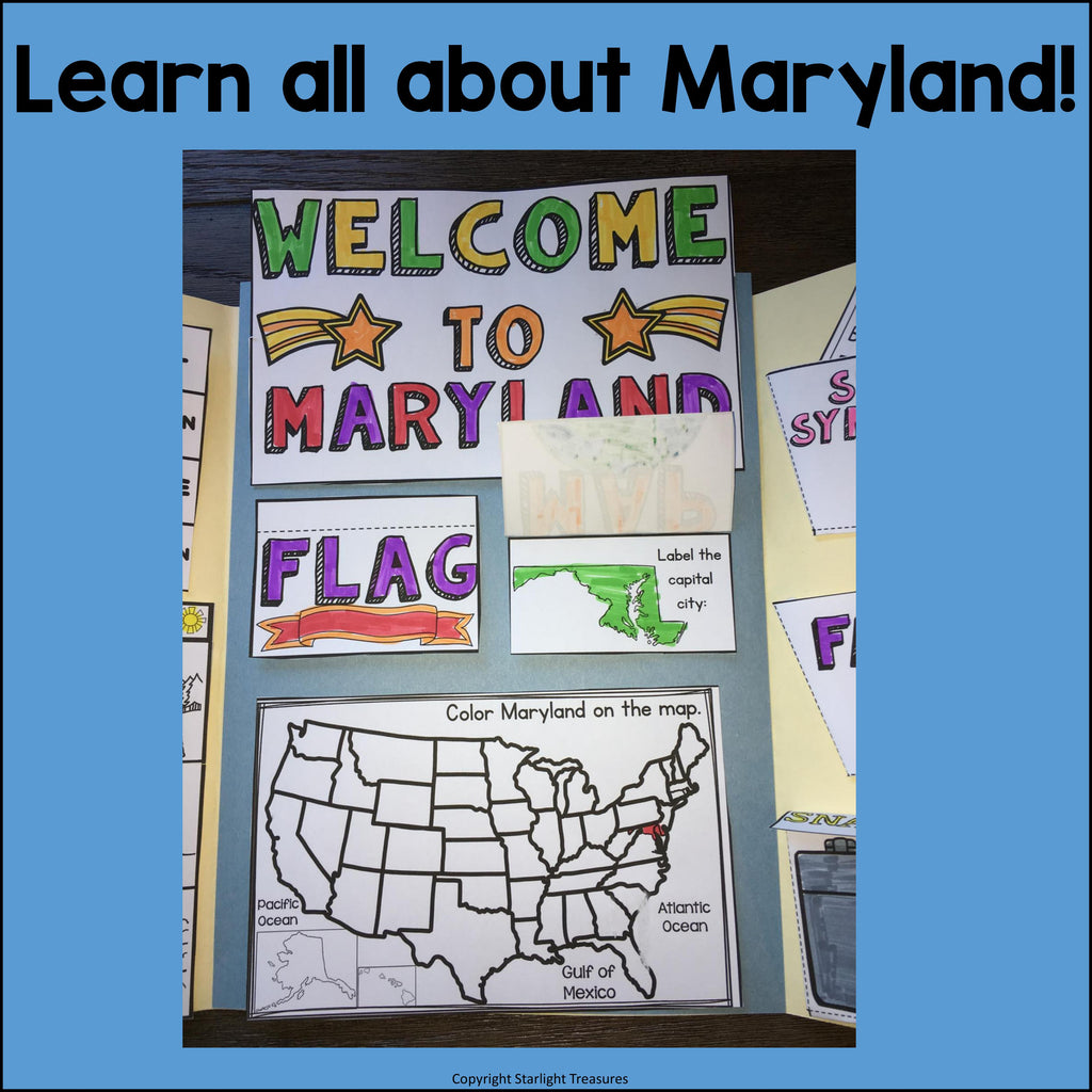 Maryland Lapbook for Early Learners - A State Study