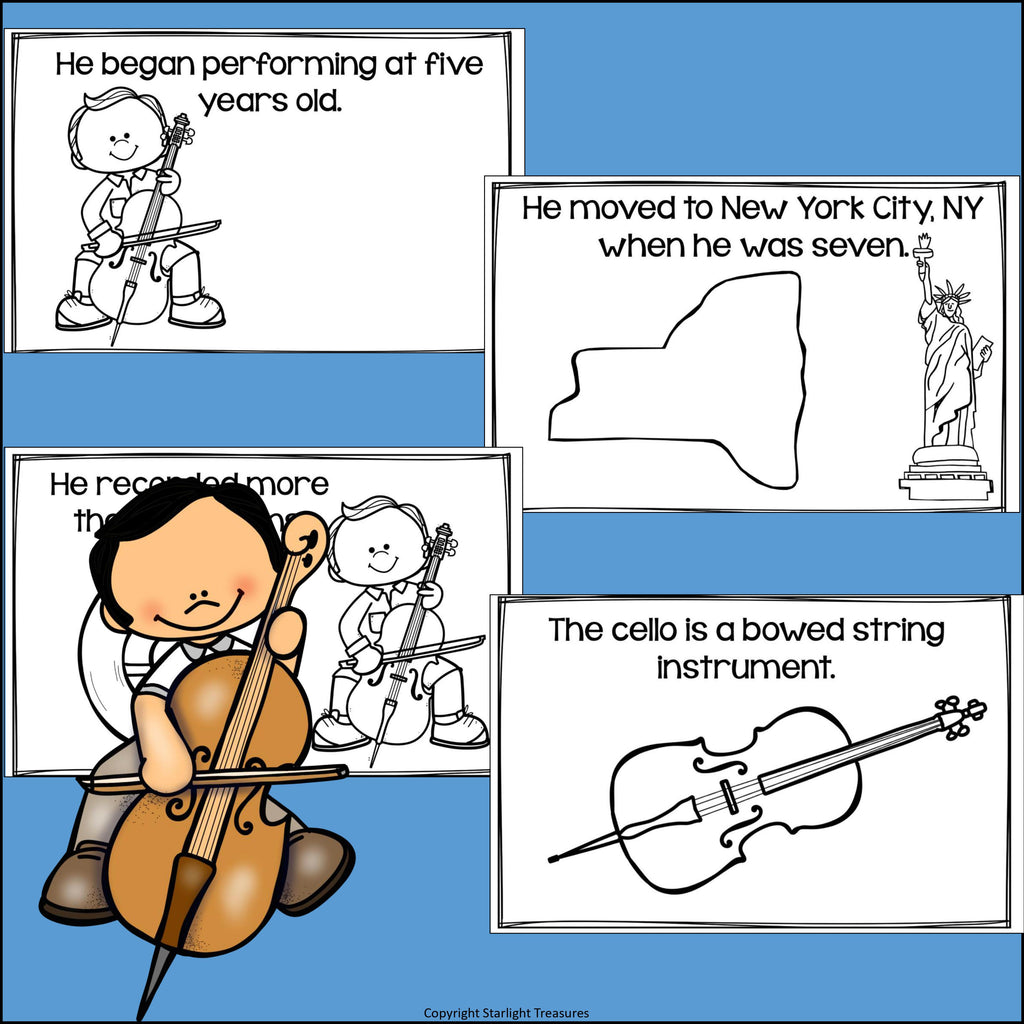 Yo-Yo Ma Mini Book for Early Readers: Asian/Pacific Islander Heritage Month