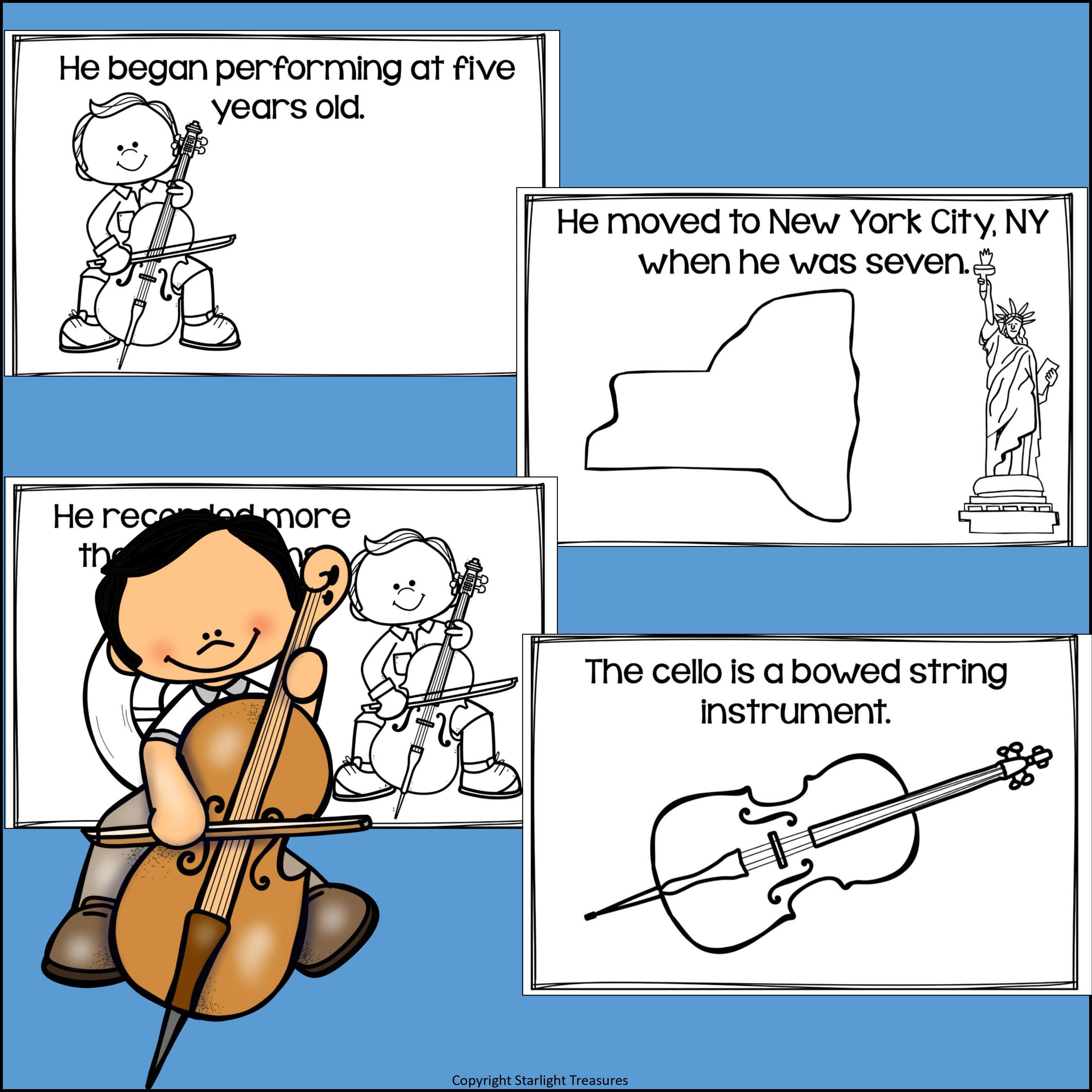Yo-Yo Ma Mini Book for Early Readers: Asian/Pacific Islander Heritage Month