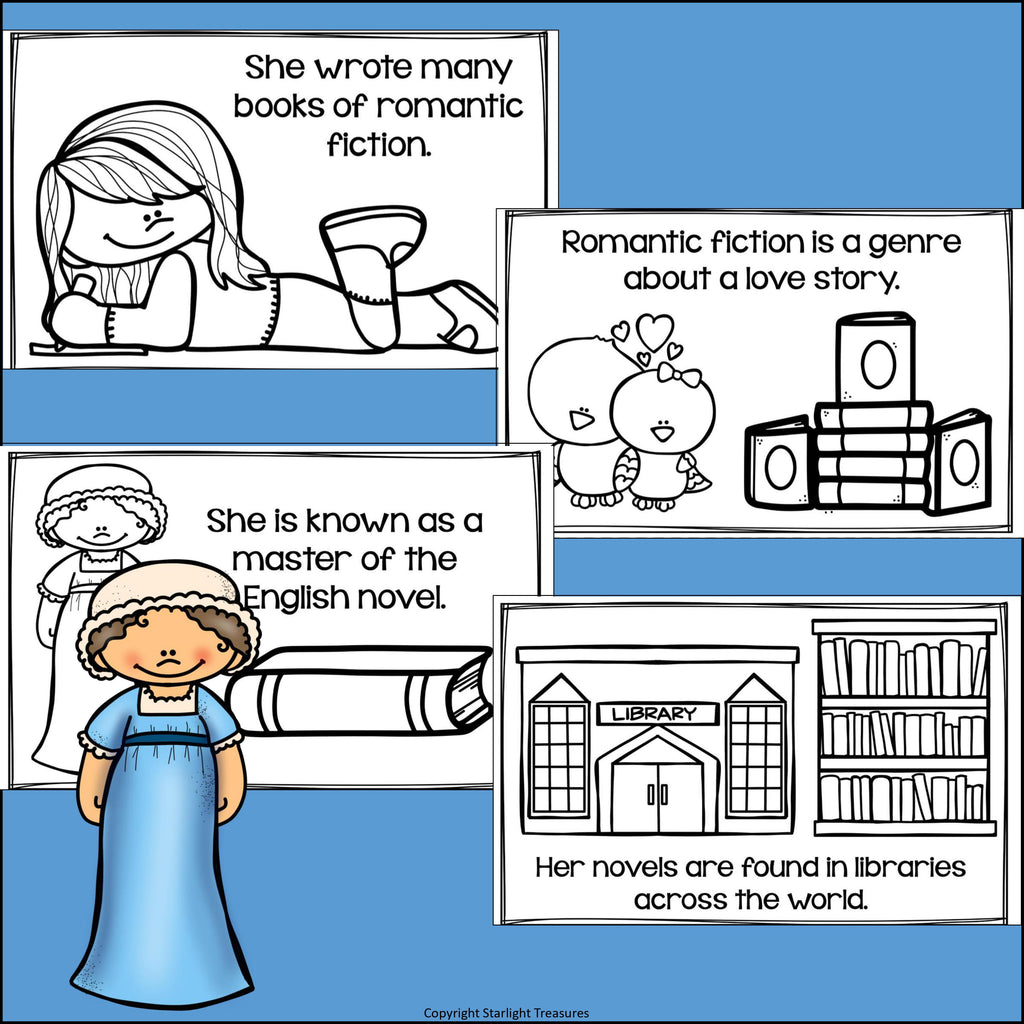 Jane Austen Mini Book for Early Readers: Women's History Month