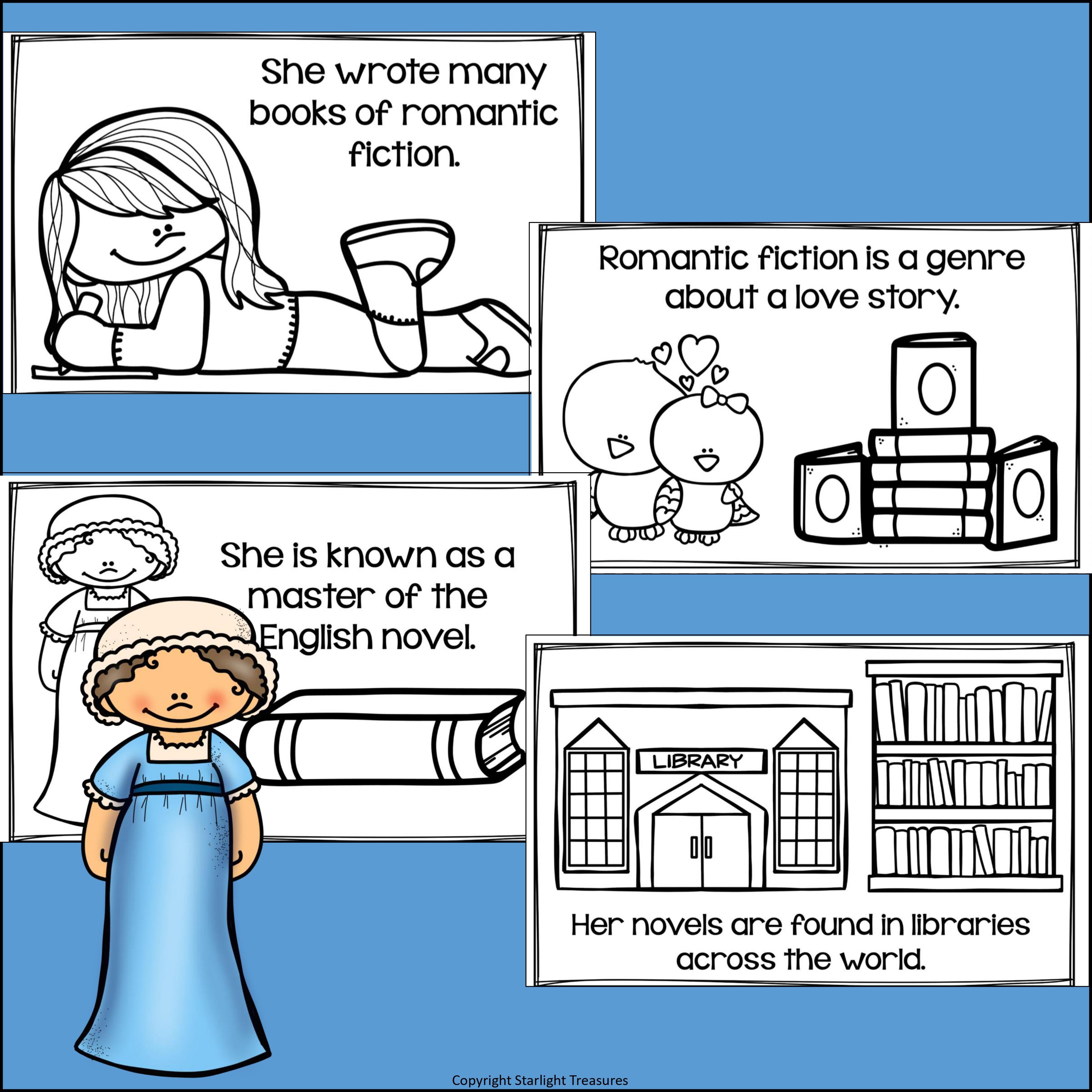 Jane Austen Mini Book for Early Readers: Women's History Month