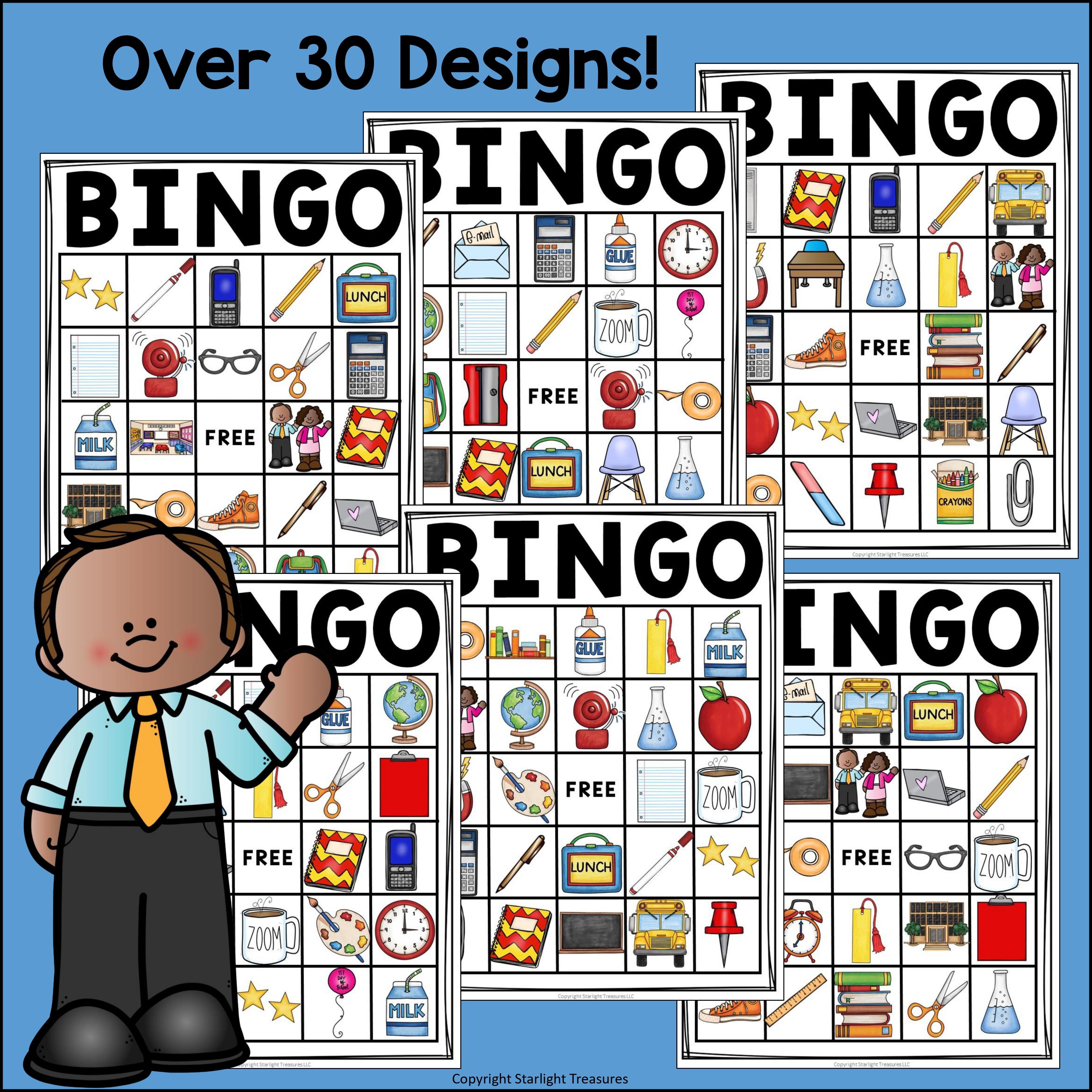 Back to School Bingo Cards for Early Readers - Back 2 School, School FREEBIE