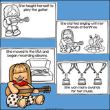 Joni Mitchell Mini Book for Early Readers: Women's History Month