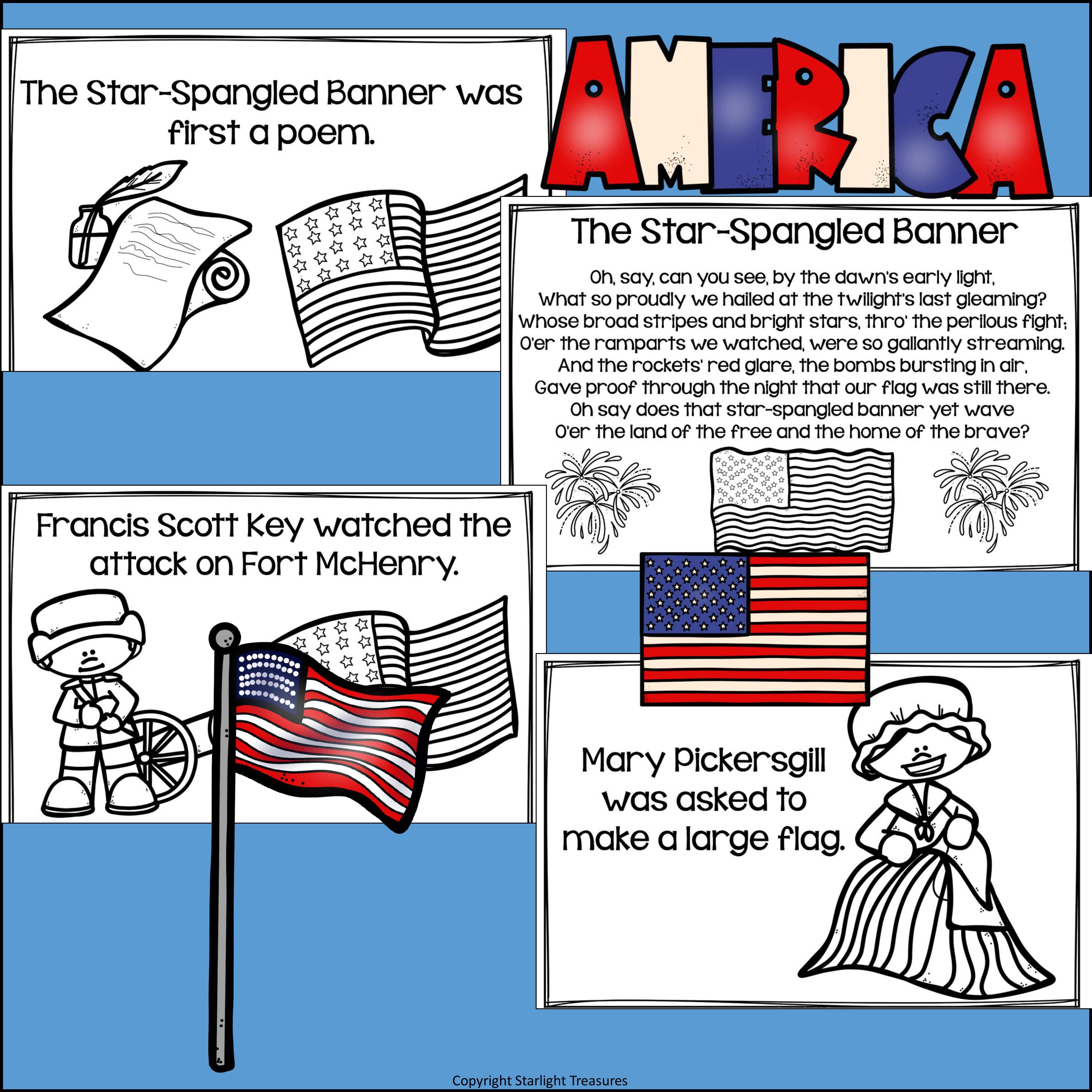 Star-Spangled Banner Mini Book for Early Readers: American Symbols