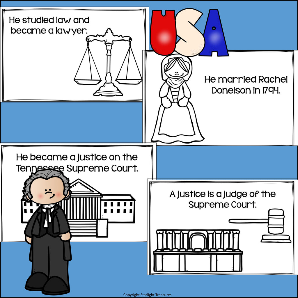 Andrew Jackson Mini Book for Early Readers: Presidents' Day