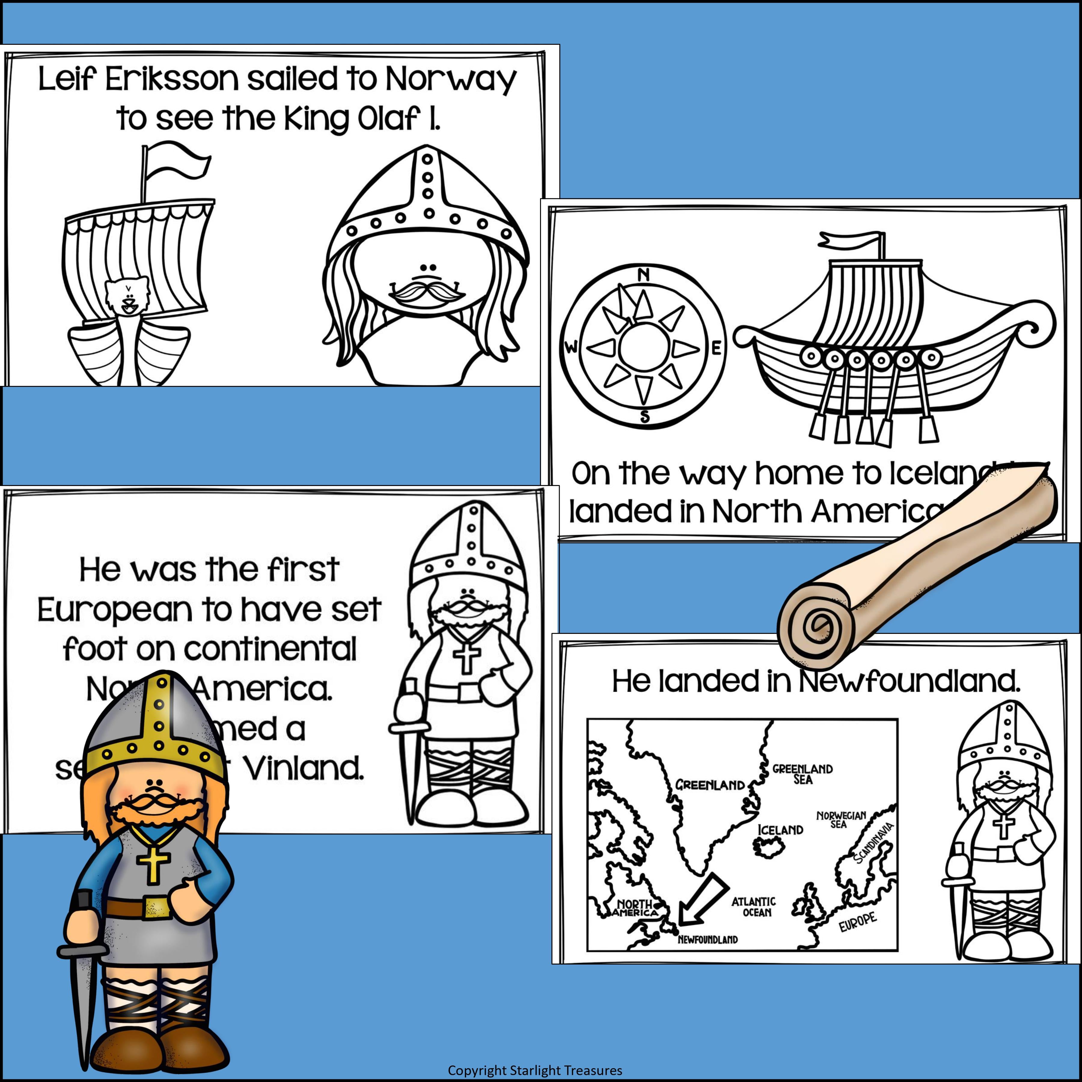 Leif Erikson Mini Book for Early Readers: Early Explorers