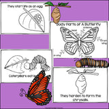 Butterflies Mini Book for Early Readers