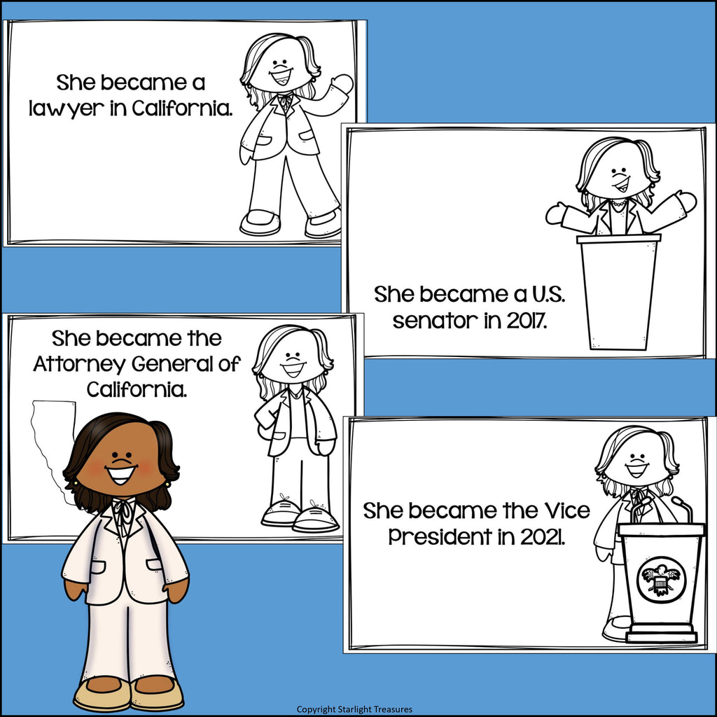 Kamala Harris Mini Book for Early Readers: Asian/Pacific Islander Heritage Month