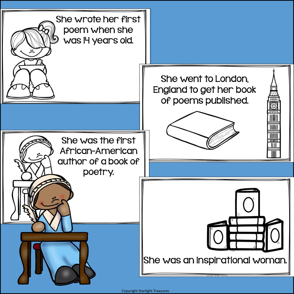Phillis Wheatley Mini Book for Early Readers: Black History Month