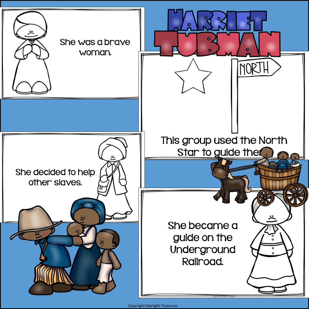 Harriet Tubman Mini Book for Early Readers: Black History Month
