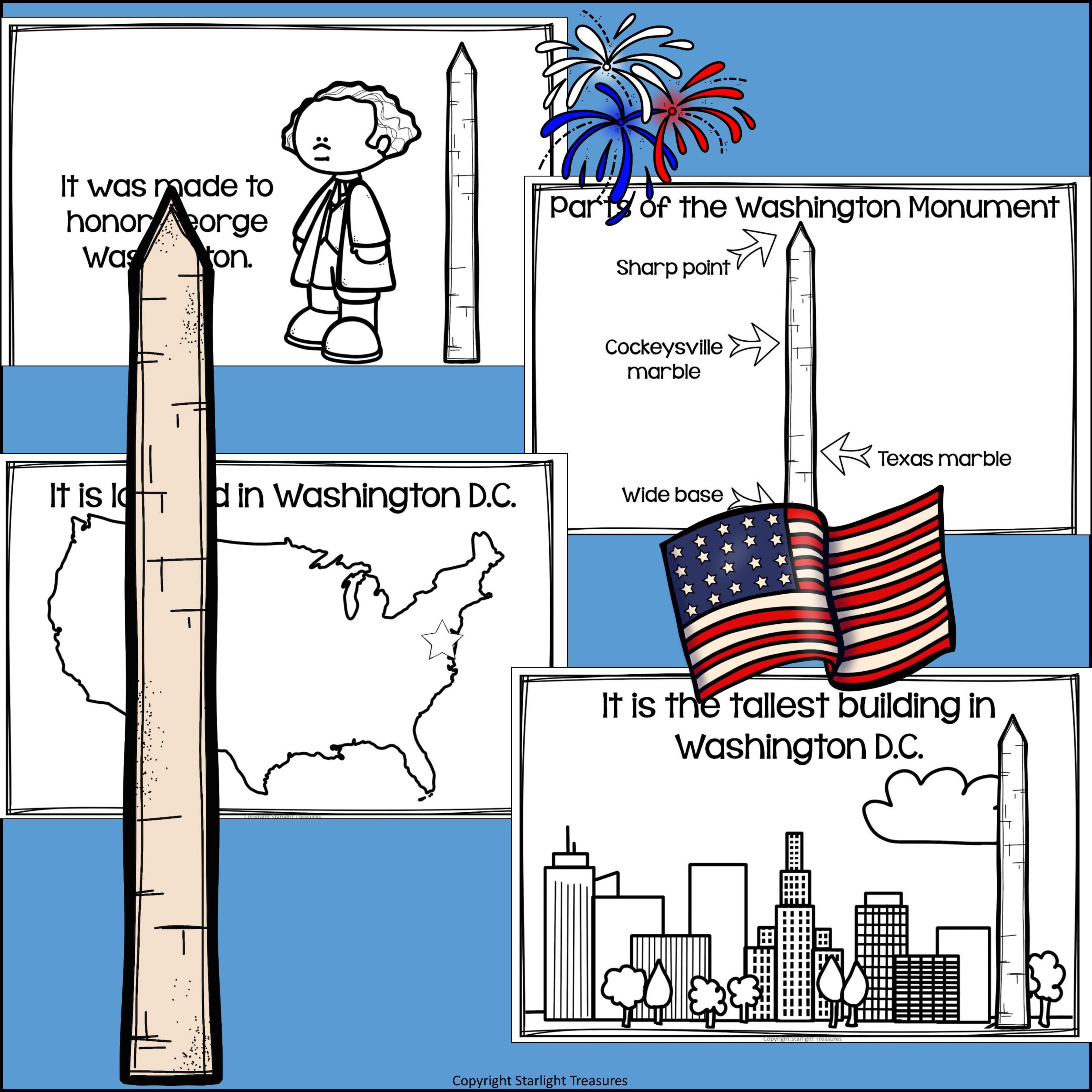 Washington Monument Mini Book for Early Readers: American Symbols