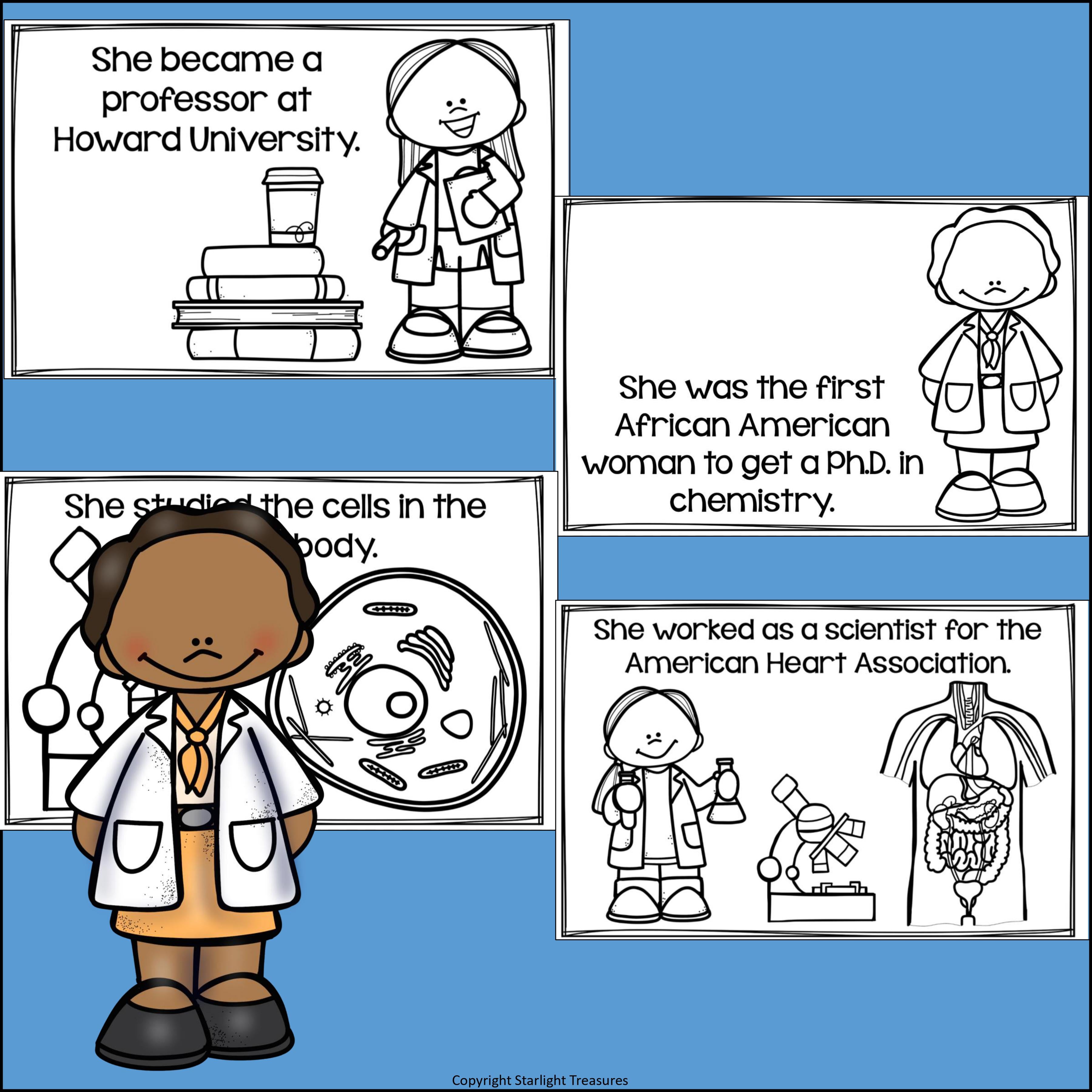 Marie Maynard Daly Mini Book for Early Readers: Women's History Month