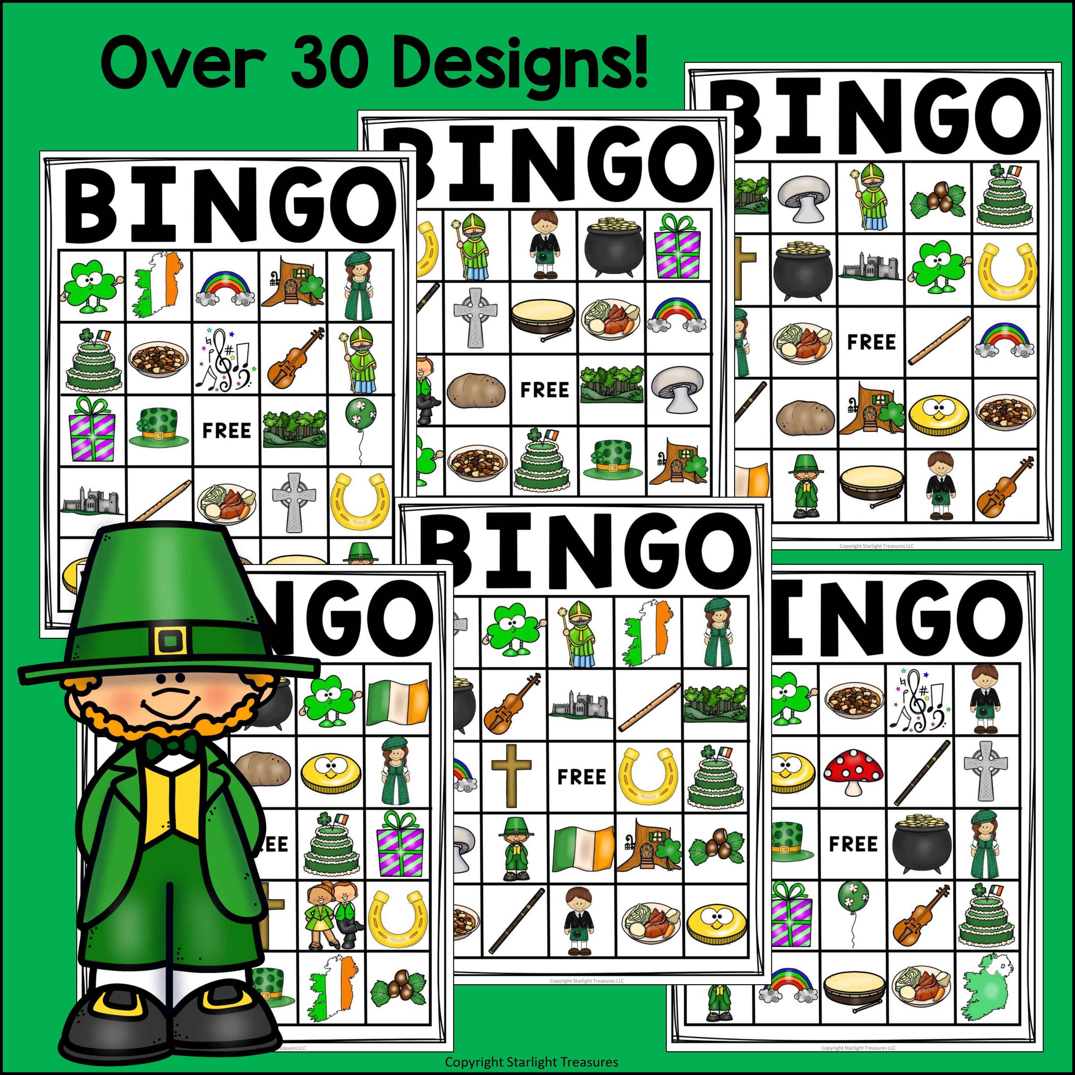 Saint Patrick's Day Bingo Cards for Early Readers - St. Patrick's Bingo FREEBIE