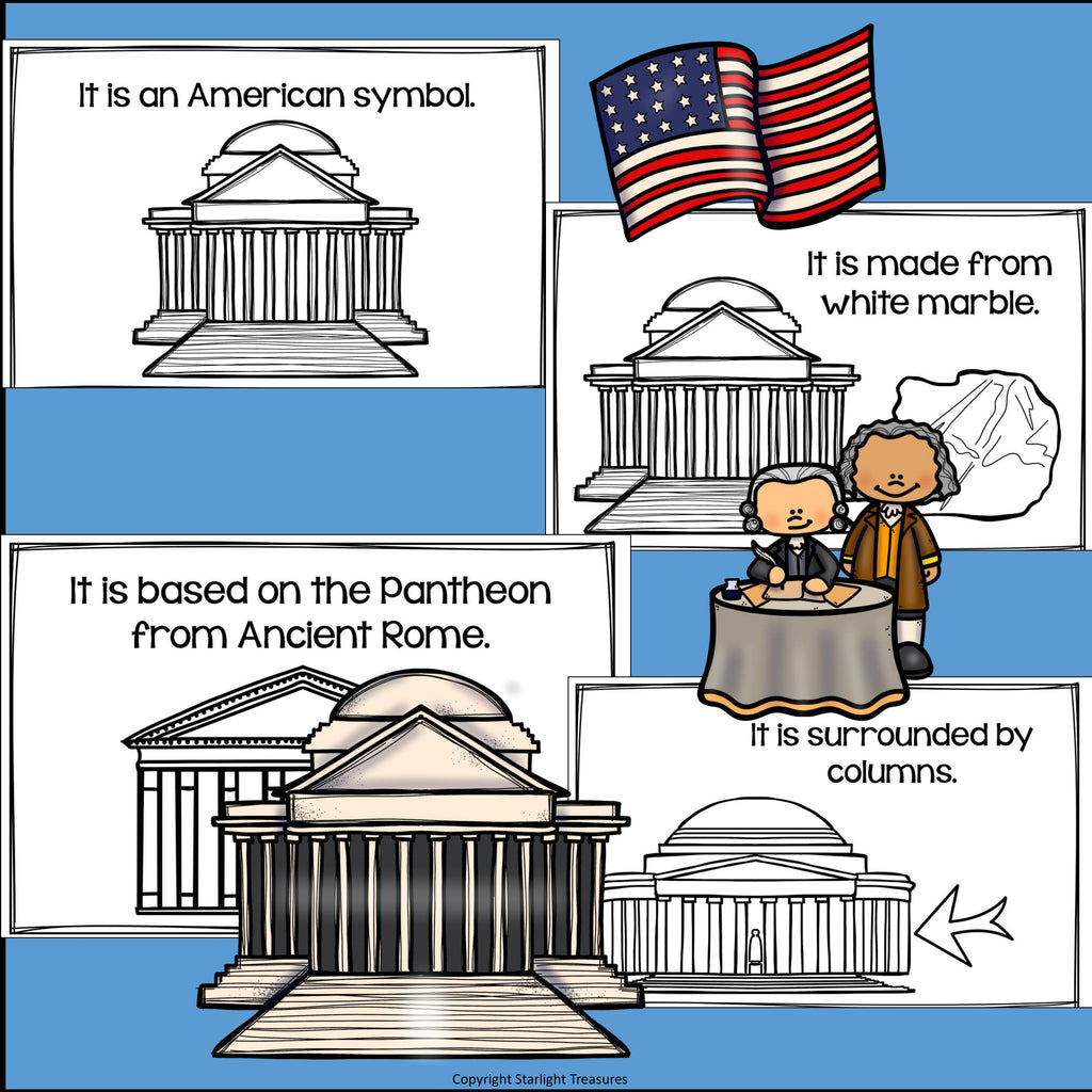 Jefferson Memorial Mini Book for Early Readers: American Symbols