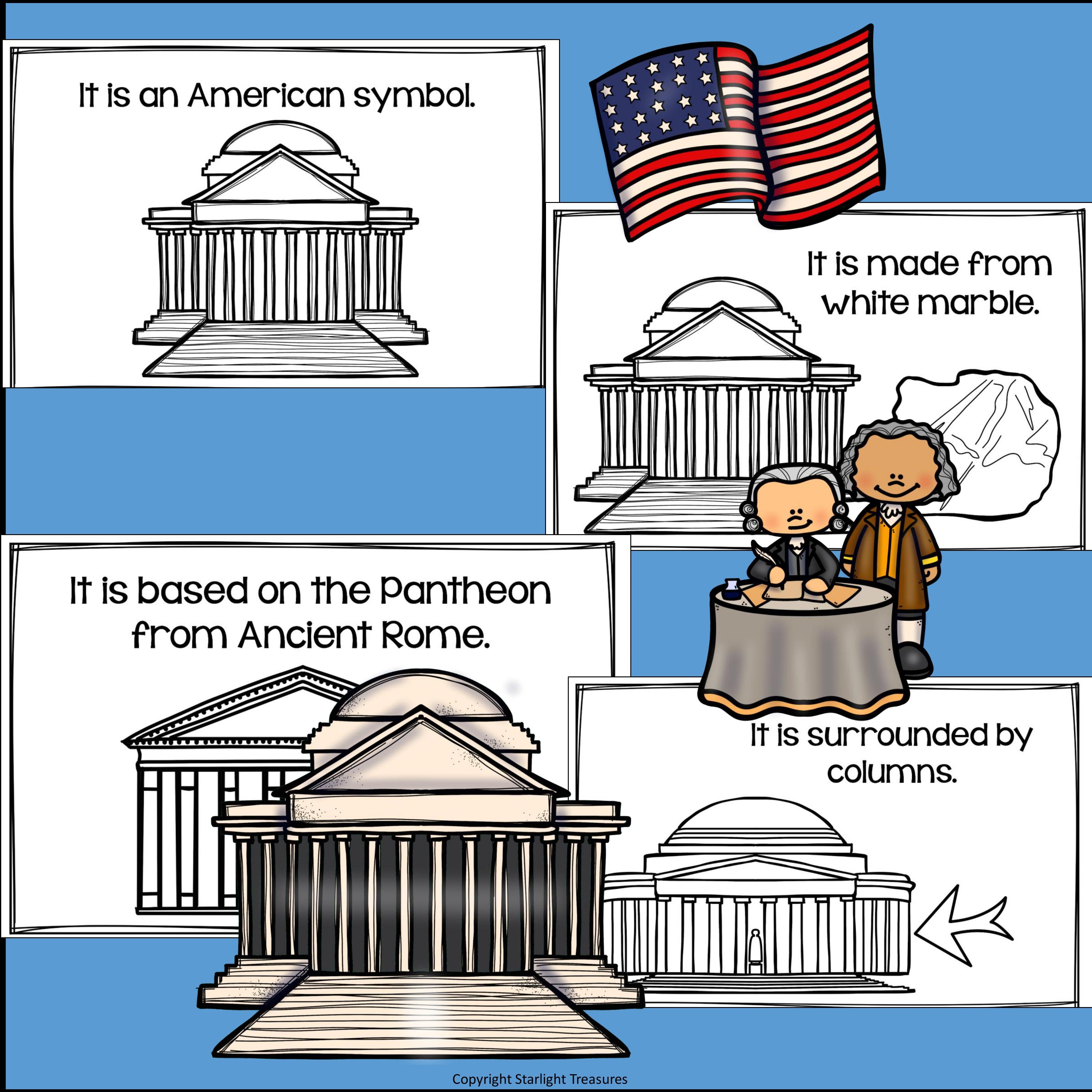 Jefferson Memorial Mini Book for Early Readers: American Symbols