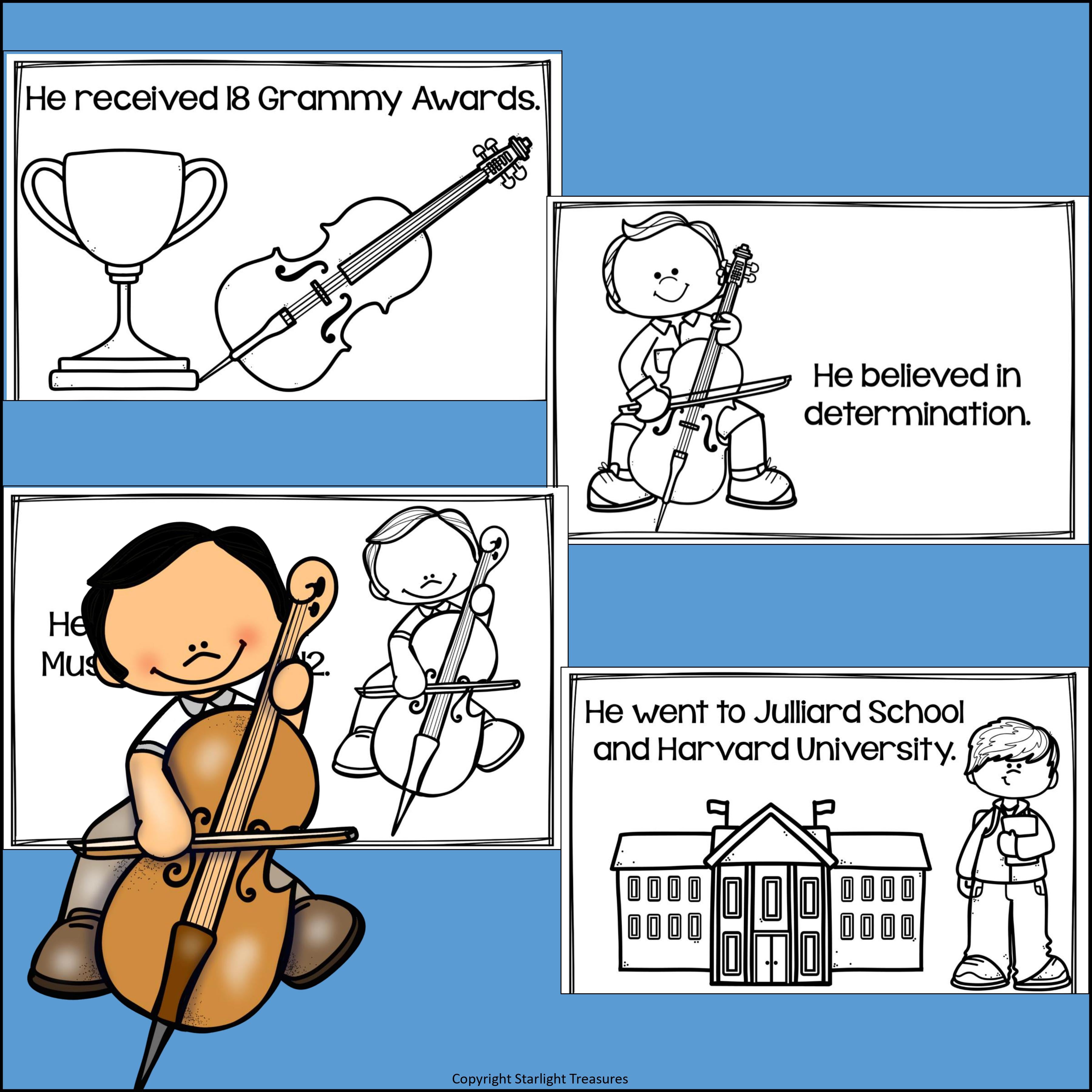 Yo-Yo Ma Mini Book for Early Readers: Asian/Pacific Islander Heritage Month