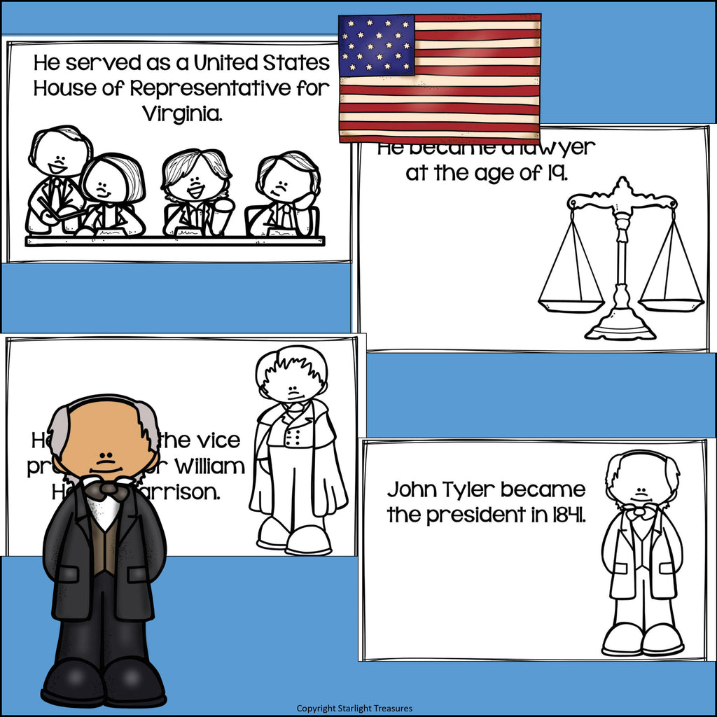 John Tyler Mini Book for Early Readers: Presidents' Day