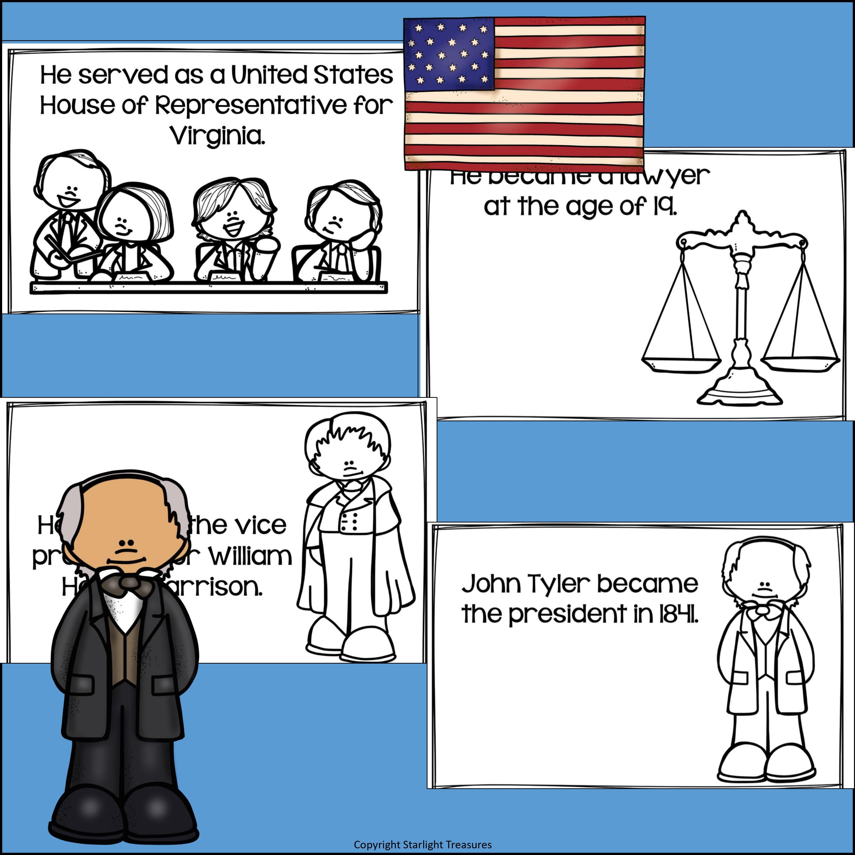 John Tyler Mini Book for Early Readers: Presidents' Day