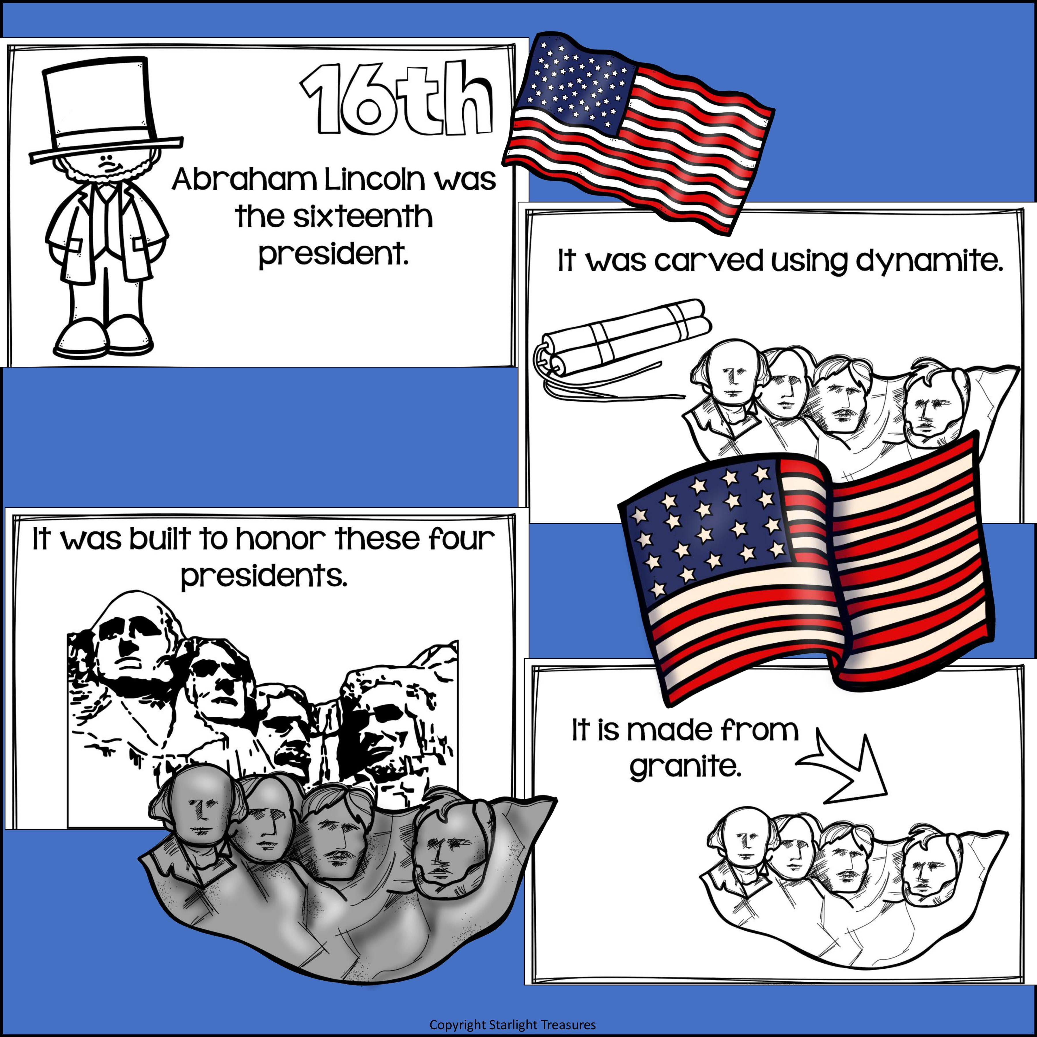 Mount Rushmore Mini Book for Early Readers: American Symbols