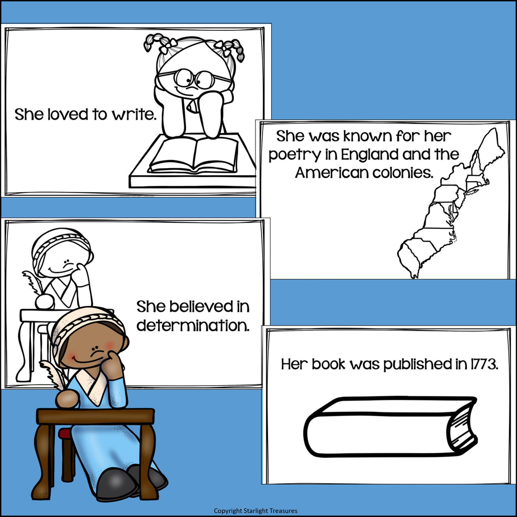 Phillis Wheatley Mini Book for Early Readers: Black History Month