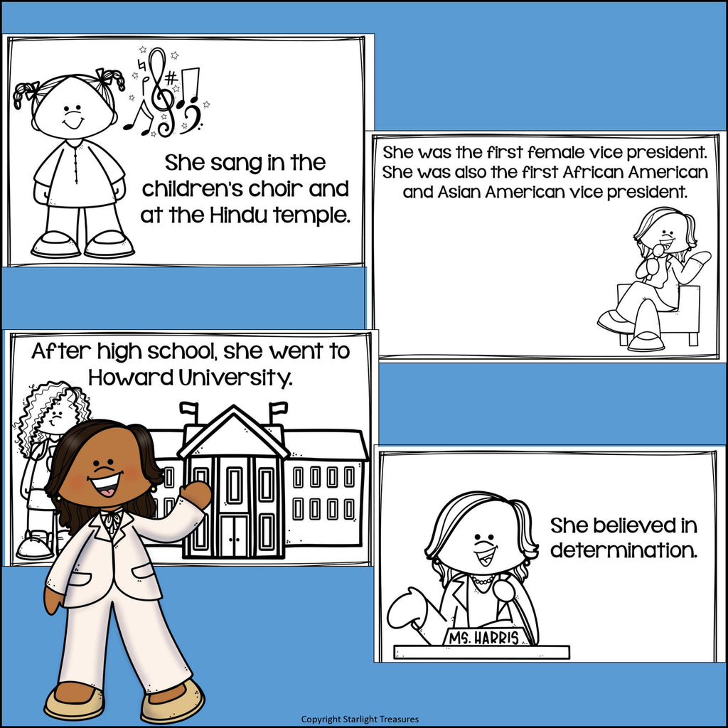 Kamala Harris Mini Book for Early Readers: Asian/Pacific Islander Heritage Month