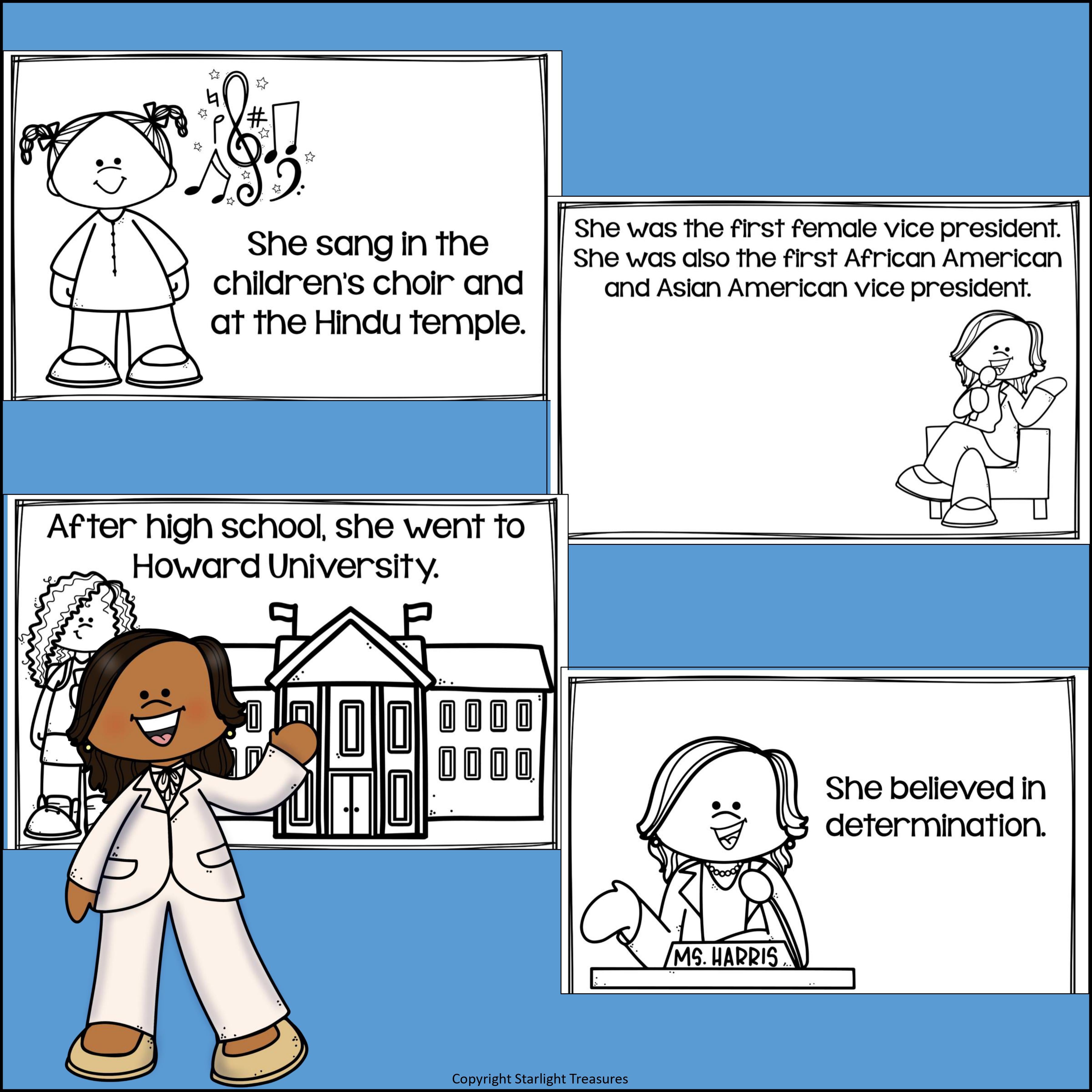 Kamala Harris Mini Book for Early Readers: Asian/Pacific Islander Heritage Month