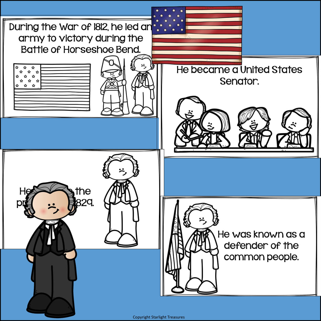 Andrew Jackson Mini Book for Early Readers: Presidents' Day