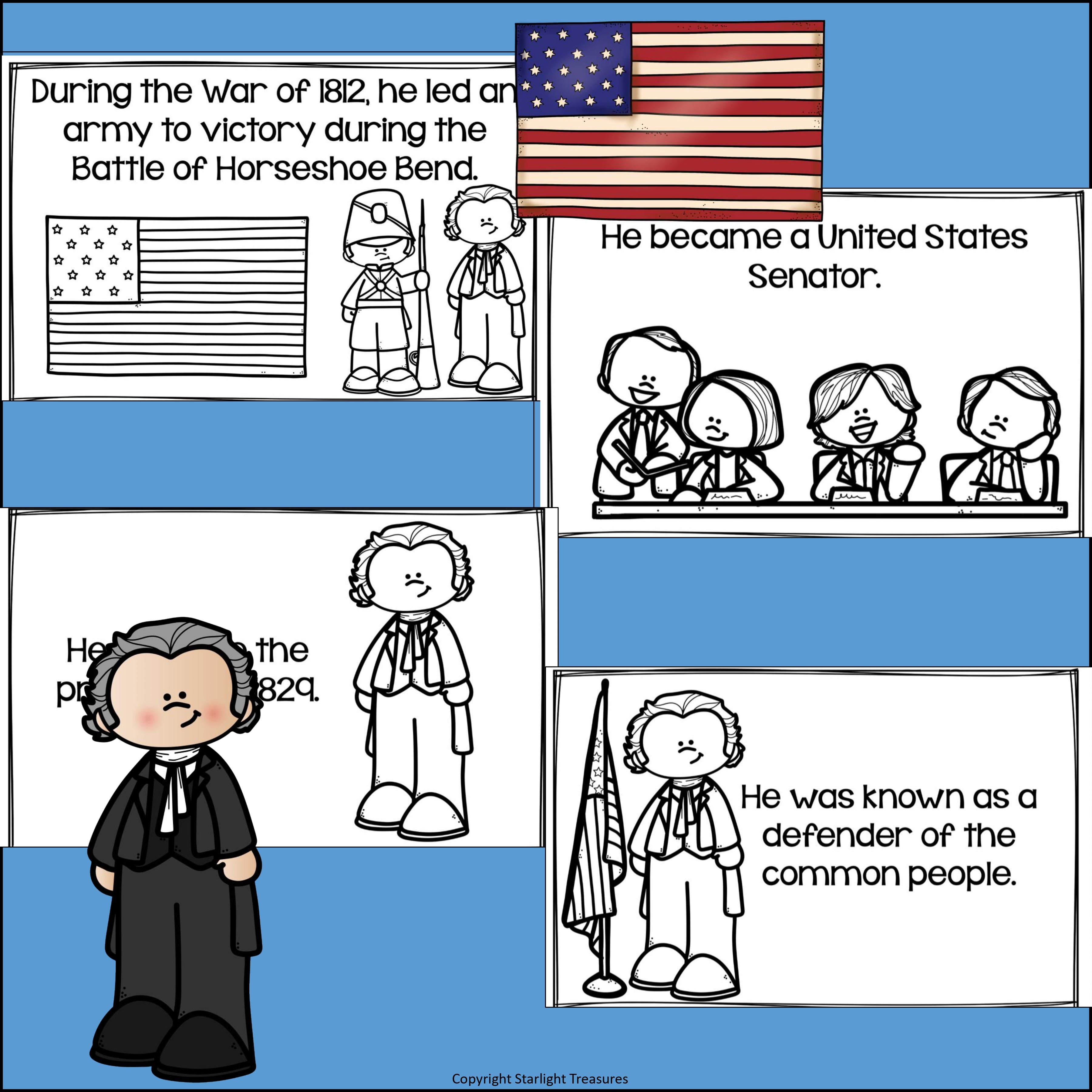 Andrew Jackson Mini Book for Early Readers: Presidents' Day