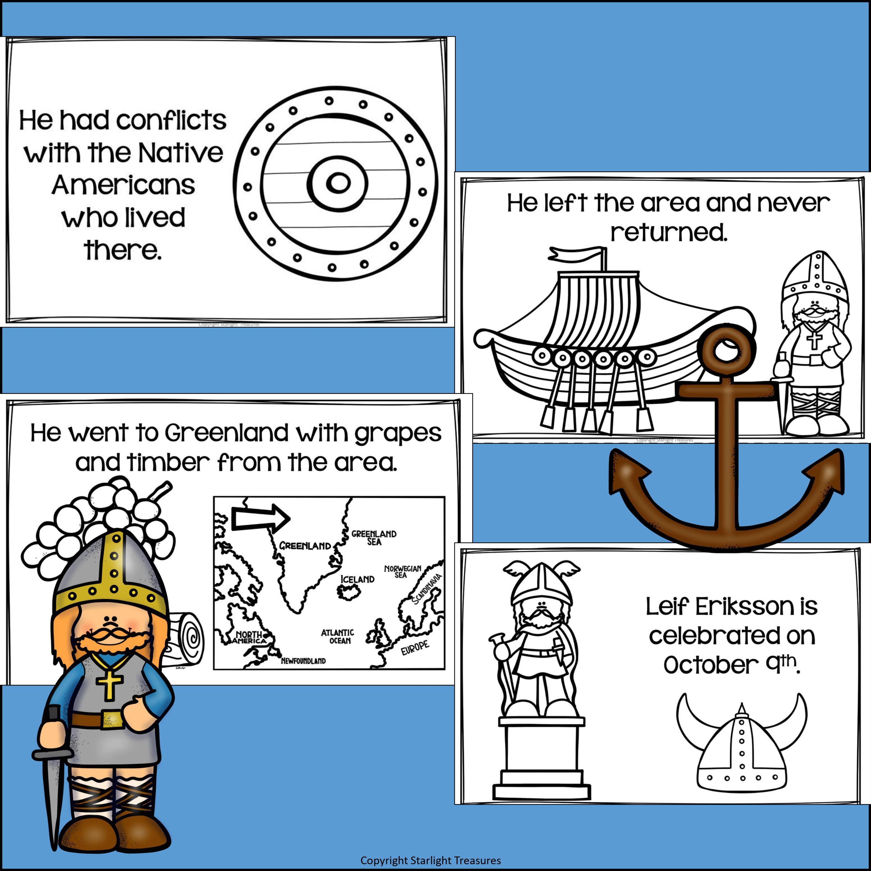 Leif Erikson Mini Book for Early Readers: Early Explorers