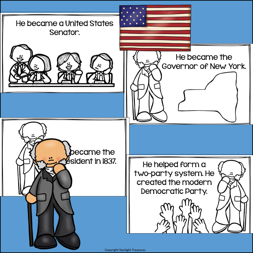 Martin Van Buren Mini Book for Early Readers: Presidents' Day