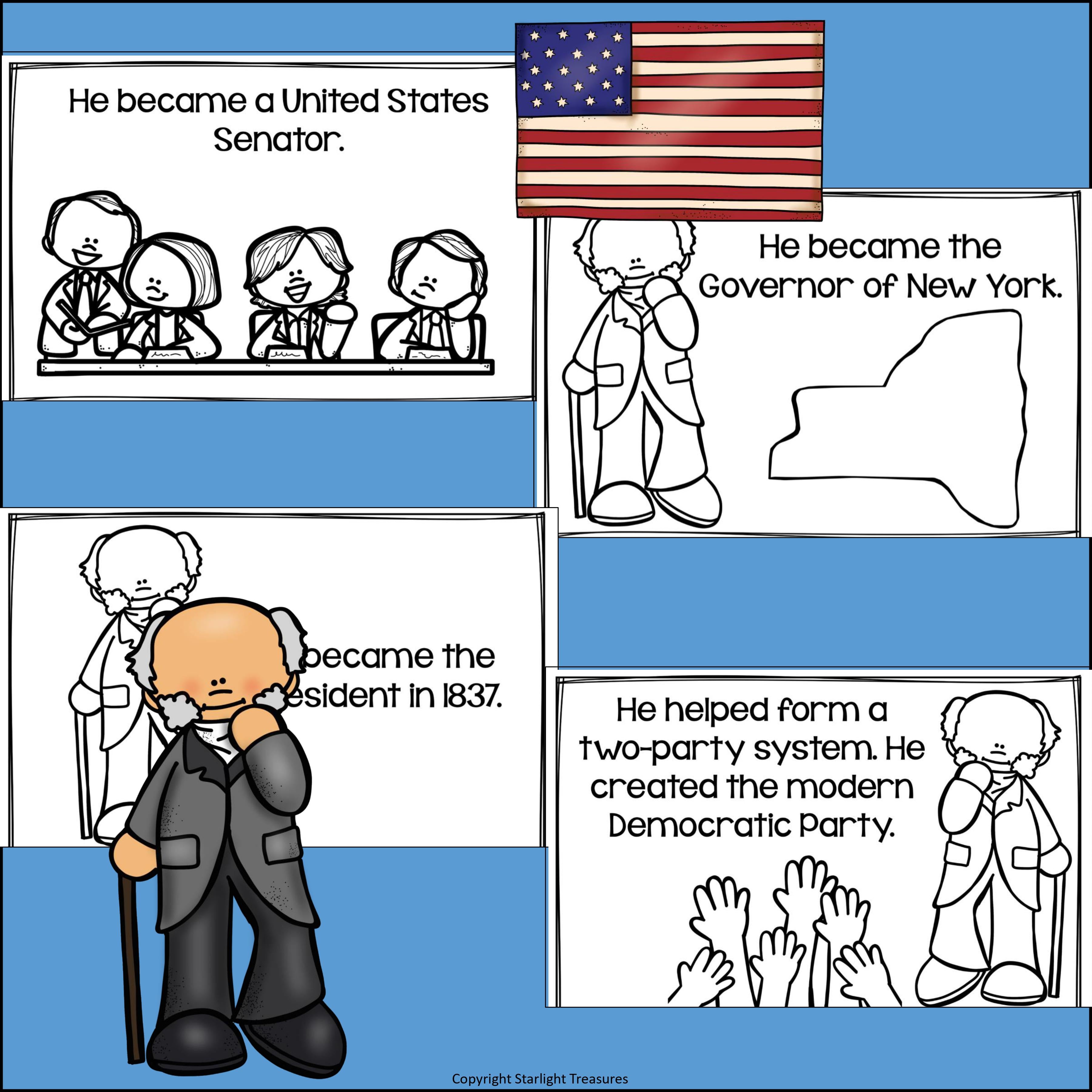 Martin Van Buren Mini Book for Early Readers: Presidents' Day