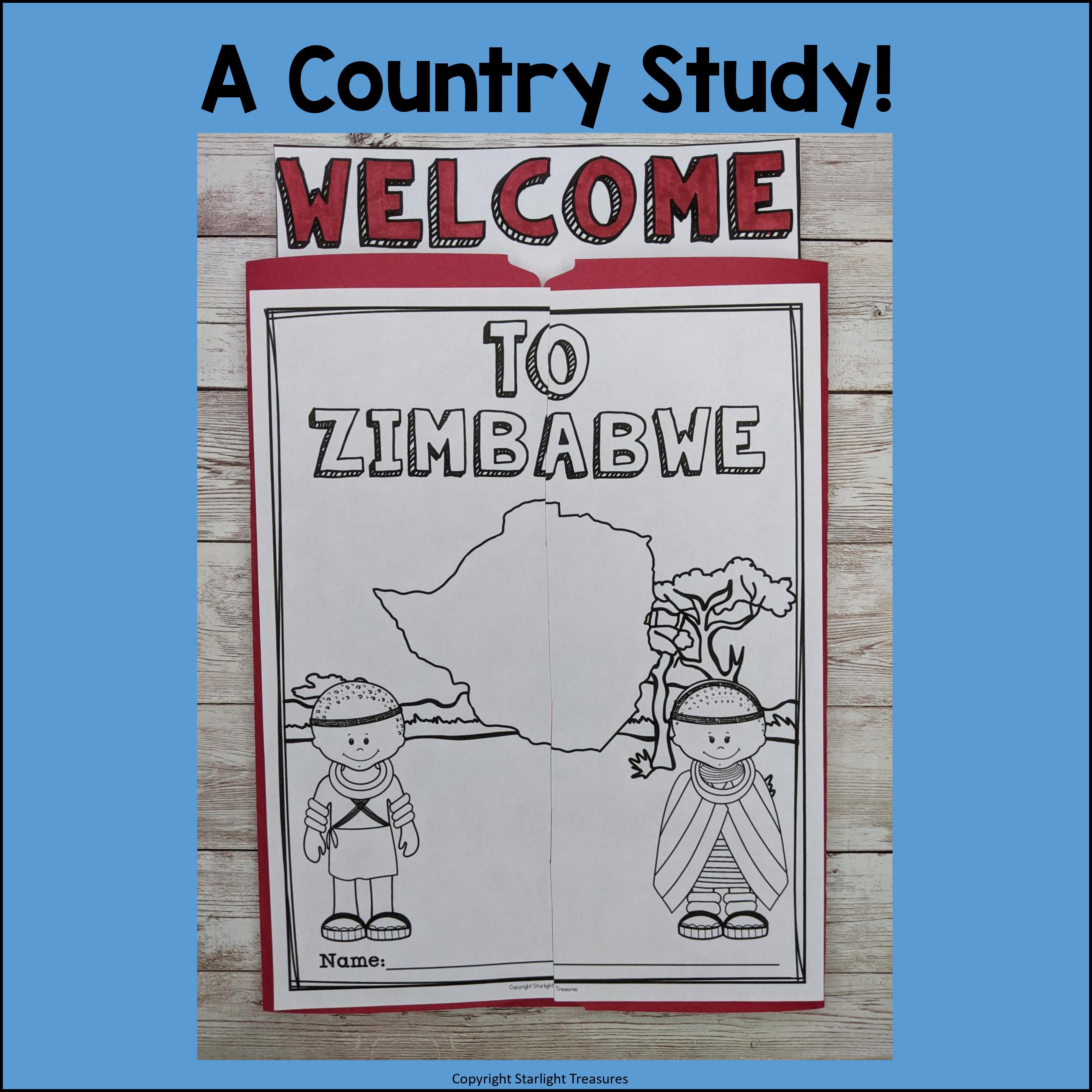 Zimbabwe Lapbook for Early Learners - A Country Study