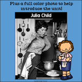 Julia Child Mini Book for Early Readers: Women's History Month