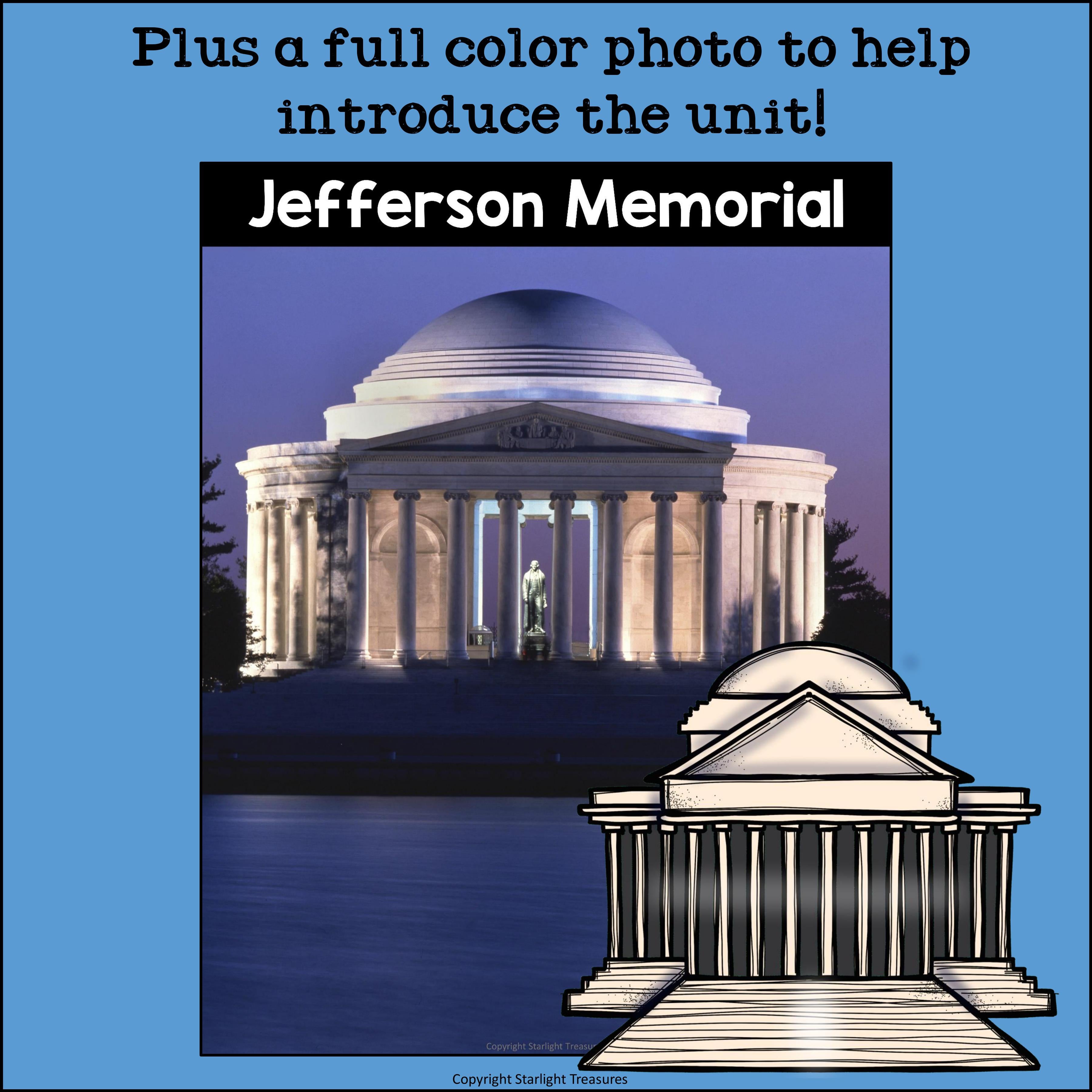 Jefferson Memorial Mini Book for Early Readers: American Symbols
