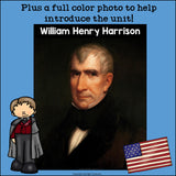 William Henry Harrison Mini Book for Early Readers: Presidents' Day