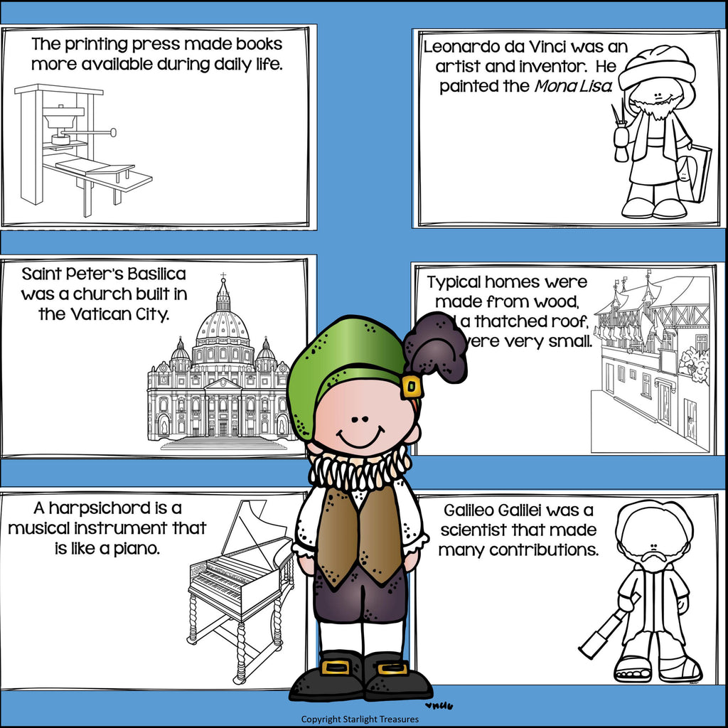 Renaissance Mini Book for Early Readers - Renaissance, Reformation, Exploration