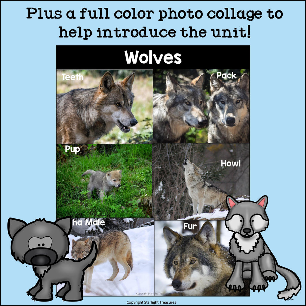 Wolves Mini Book for Early Readers