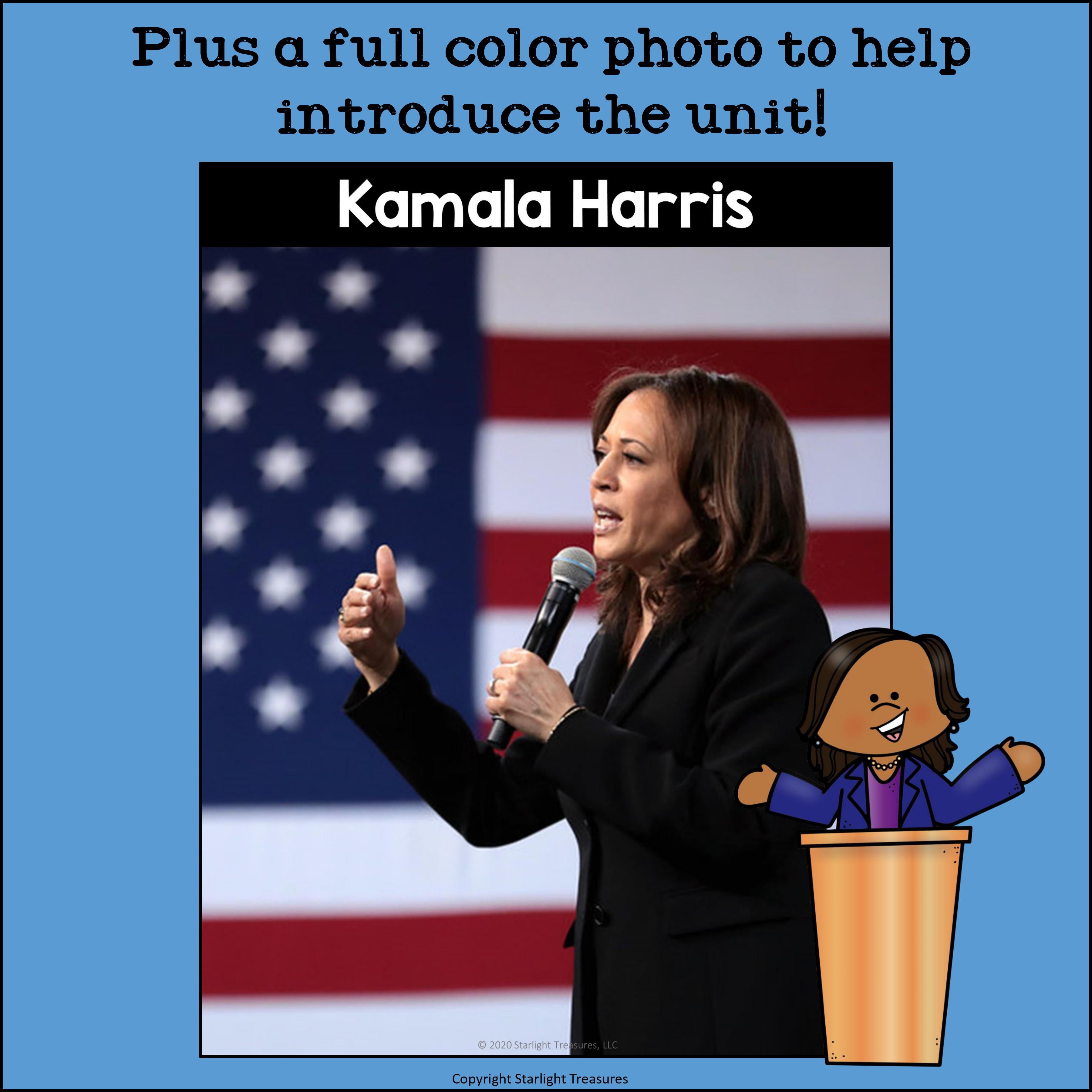 Kamala Harris Mini Book for Early Readers: Asian/Pacific Islander Heritage Month