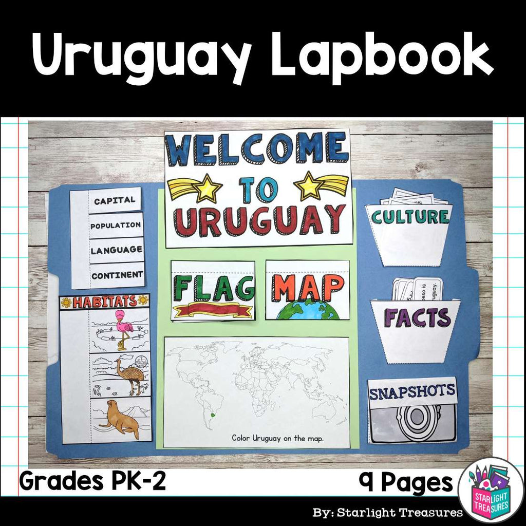 Uruguay Lapbook for Early Learners - A Country Study