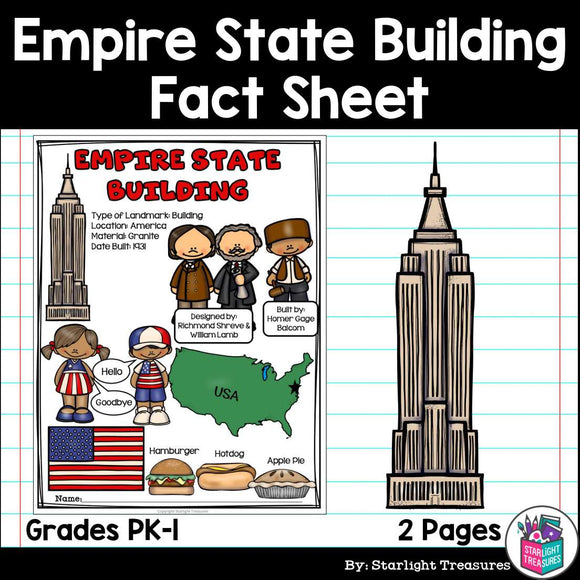 Empire State Building Fact Sheet for Early Readers - World Landmarks