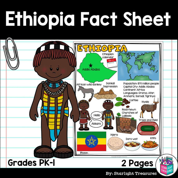 Ethiopia Fact Sheet for Early Readers
