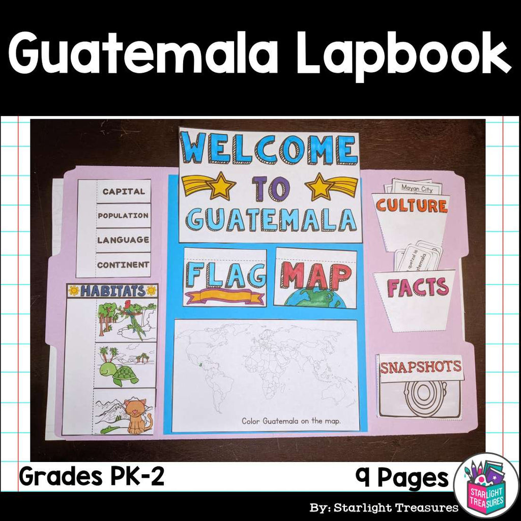 Guatemala Lapbook for Early Learners - A Country Study