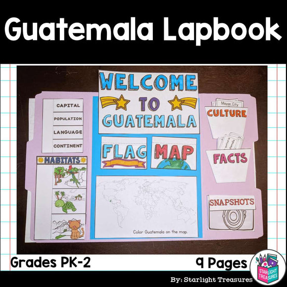 Guatemala Lapbook for Early Learners - A Country Study