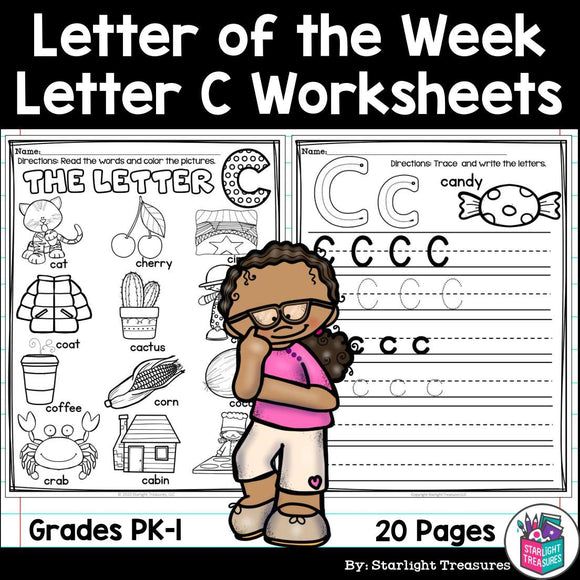 Alphabet Letter of the Week Worksheets for Early Readers - Letter C