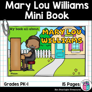 Mary Lou Williams Mini Book for Early Readers: Black History Month