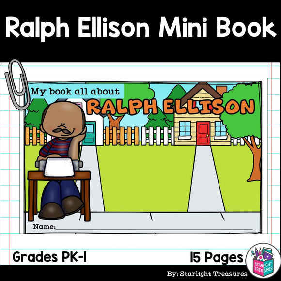 Ralph Ellison Mini Book for Early Readers: Black History Month